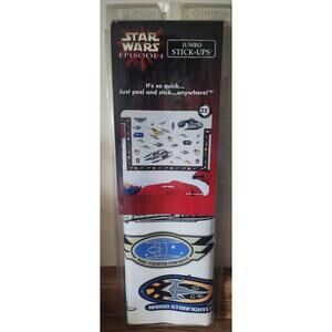2 Star Wars Episode 1 TPM Jumbo Stick-Ups Set Of 25 Total 50 Wall Stickers 1999